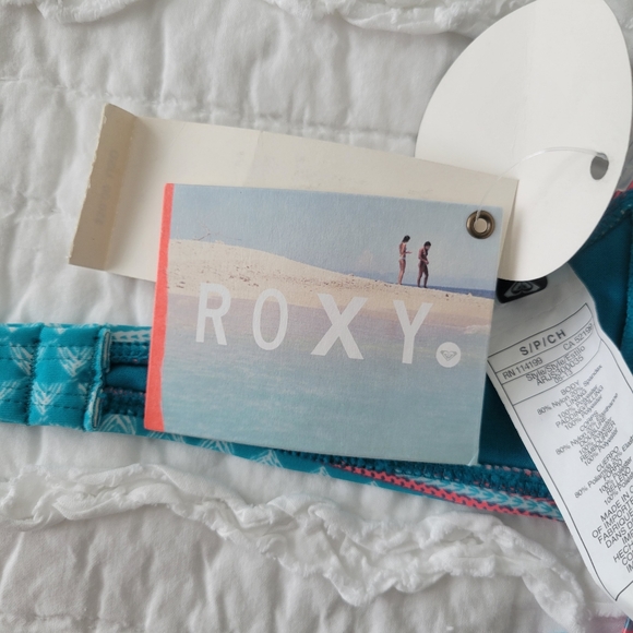 ROXY Fringe Bohemian Aztec Bandeau Bikini Top S NWT Festival Ready Convertible - Picture 9 of 11